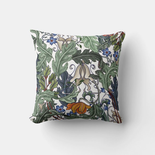 Almofada Flores, deco de arte, moderno, sem costura. (Frente)