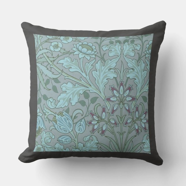 Almofada Flores Decorativas Azul Pastel (Frente)