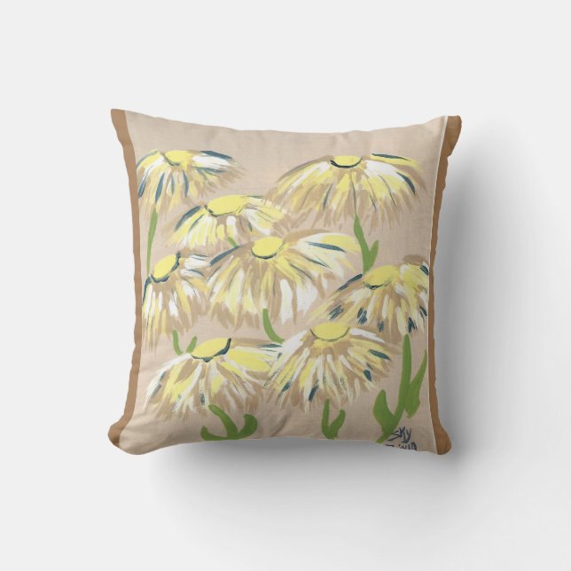 Almofada flores desbotadas (Frente)