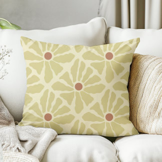 Almofada Flores Desenhadas De Mão Amarelo-Cheirosa-Mão