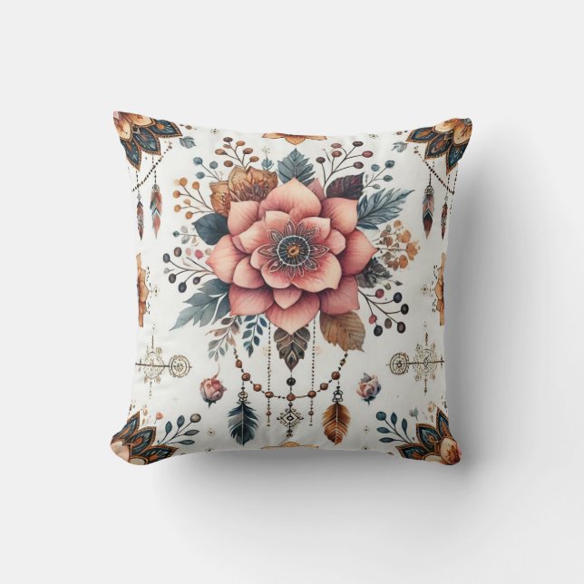 Almofada Flores e Penas (Frente)