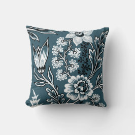 Almofada Flores Fantásticas (Teal Xisto) Arte Refinado