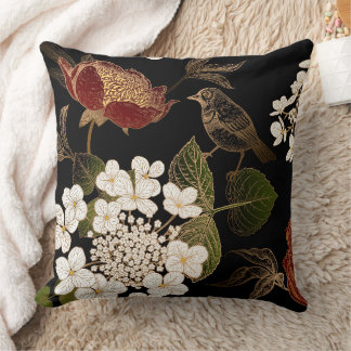 Almofada Flores Florais Inspiradas em Chinoiserie Elegante