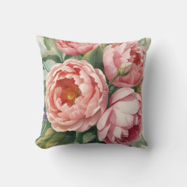 Almofada Flores Grandes Rosa Antigo