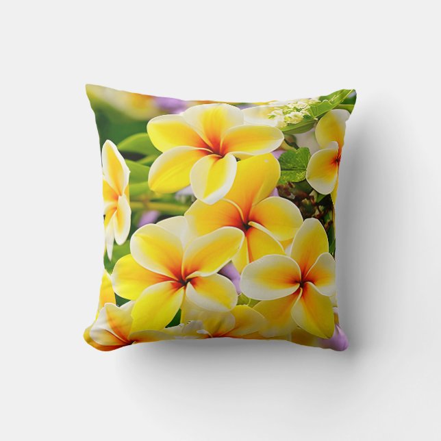 Almofada flores lilás amarelas (Frente)