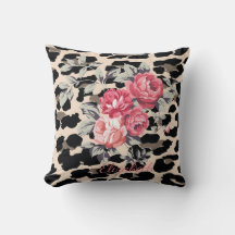 Flores Modernas Fofas em Estampa de Leopardo - Per