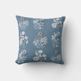 Almofada Flores monocromáticas em azul
