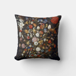 Almofada Flores num navio de madeira (por Jan Brueghel)