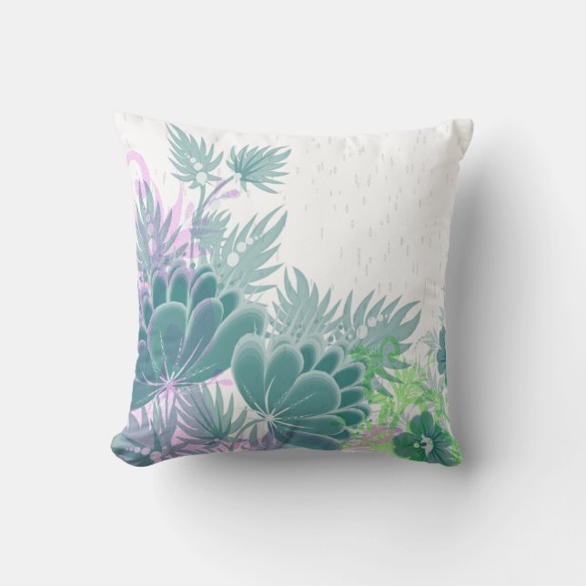 Almofada flores páscoas em chuva (Frente)