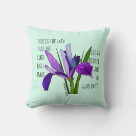 Almofada Flores pintadas, verso de Salm 118:24