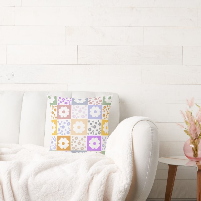 Almofada Flores Retro Verificadas (Sofá)