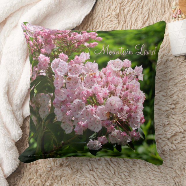 Almofada Flores Rosa de Mountain Laurel (Cobertor)
