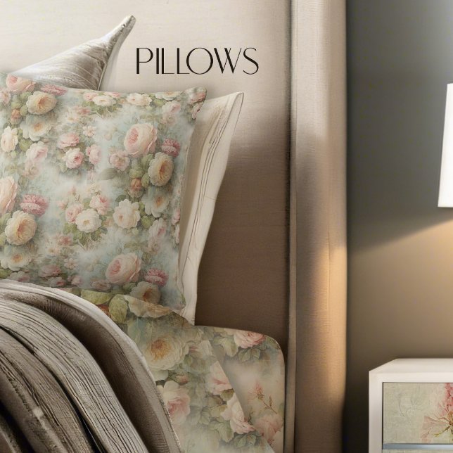 Almofada Flores Rosa de Paris Flores Rosa-Rosa (Criador carregado)