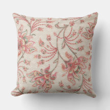 Flores rosa e sábio no Travesseiro decorativo de m