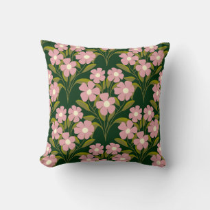 Almofada Flores Rosa Sage Verde Folha