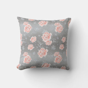 Almofada Flores Rosa Suave & Flocos de Neve