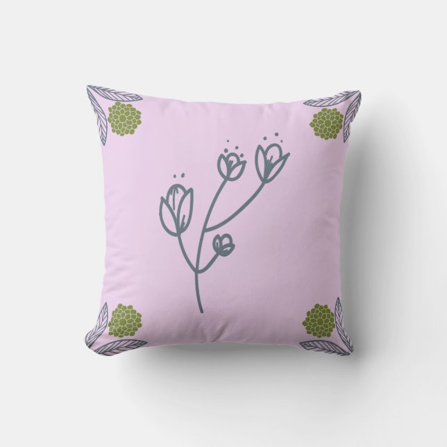 Almofada flores roxas (Frente)