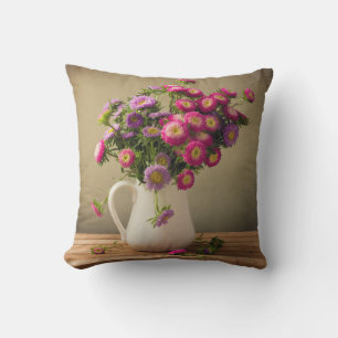 Almofada Flores Selvagens em Travesseiro de sofá de vaso