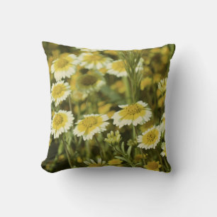 Almofada Flores silvestres Amarelo e Branco Girassóis