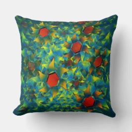 Almofada Flores virtuais estranhas, pétalas queimadas em ci