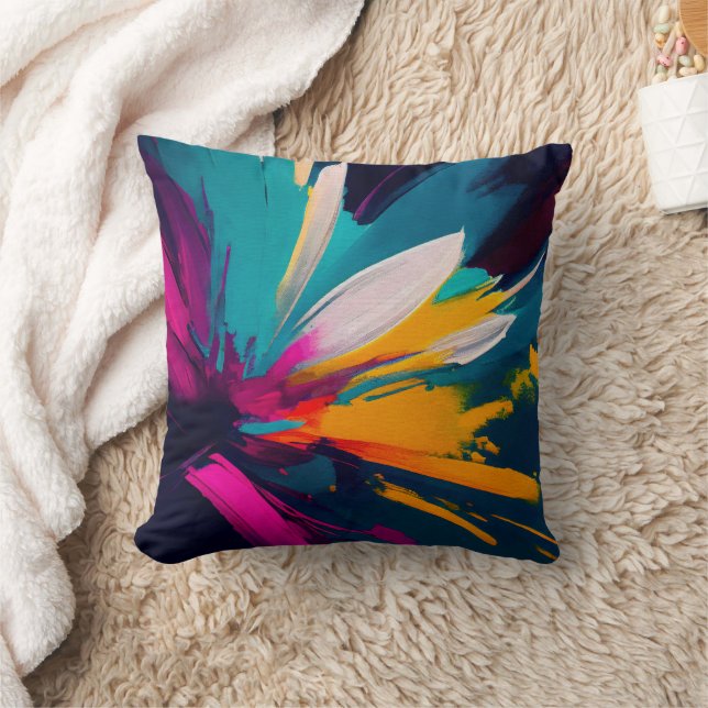 Almofada Florescimento Vívido – Energia Explosiva Floral Ab (Cobertor)