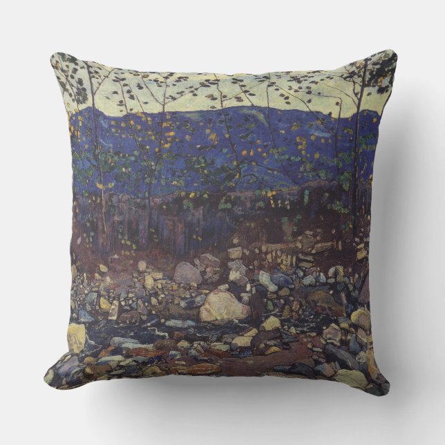 Almofada Floresta Brook em Leissigen, Suiça (Paisagem) (Frente)