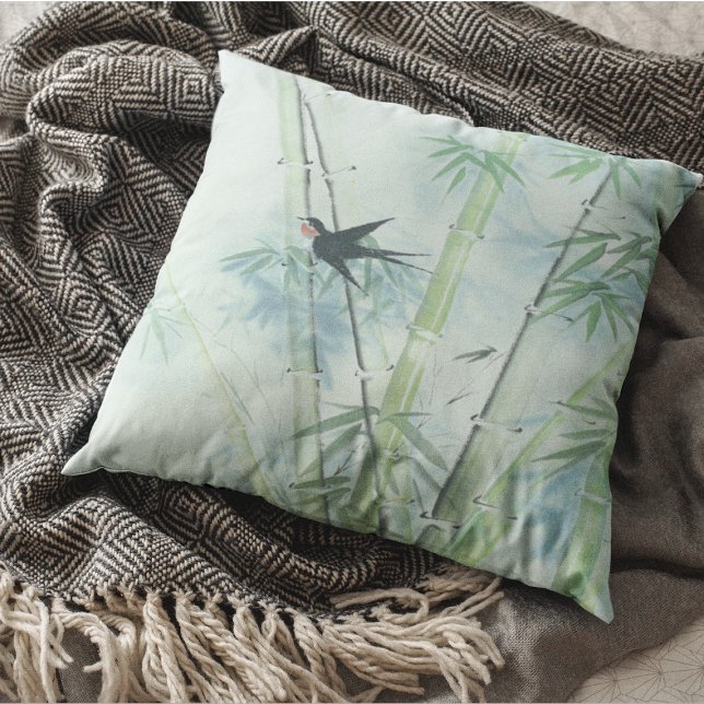 Almofada Floresta de Bambu - verde (Criador carregado)