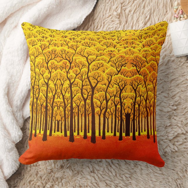 Almofada Floresta de Outono Dourado (Cobertor)