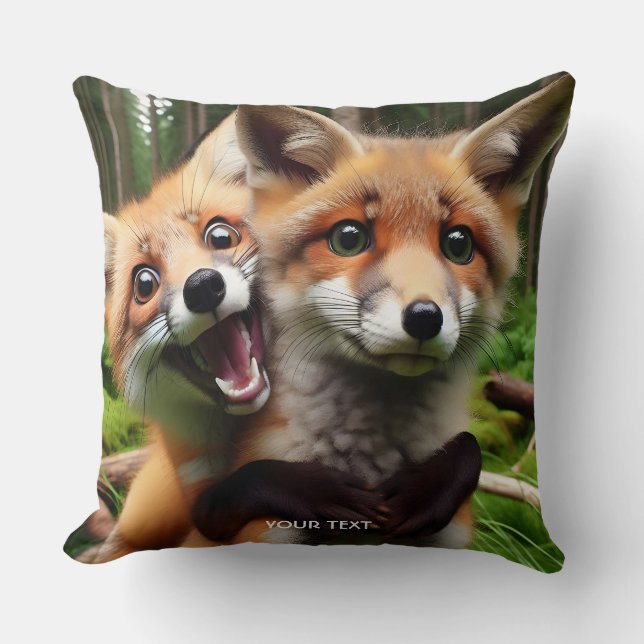 Almofada Floresta de Raposas Bons Fantasy (Frente)