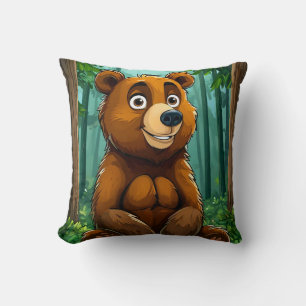 Almofada Floresta de Urso Kawaii Decoração de Presente de M