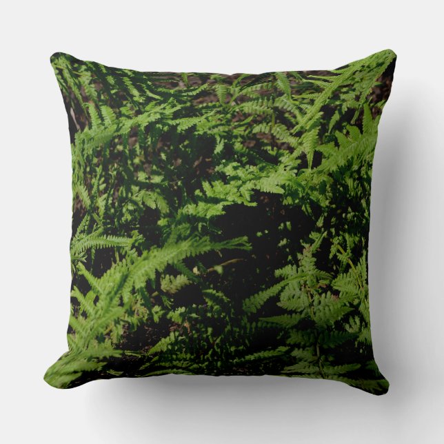 Almofada Floresta Ferns rustic boho greenery (Frente)