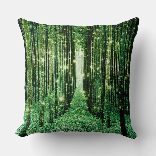 Almofada Floresta Mágica Verde Mistério Verde (Frente)