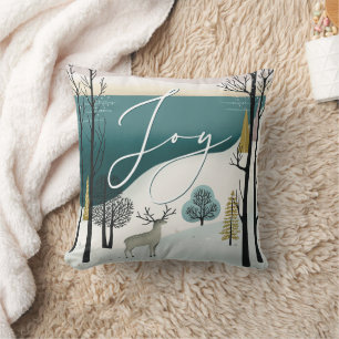 Almofada Floresta Nórdica de Inverno Joy Woodland Natal