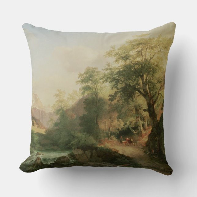 Almofada Floresta perto de Viena, 1852 (óleo em canvas) (Frente)