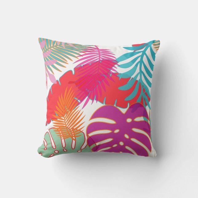 Almofada Floresta Tropical PixDezines/monstera/fundo diy (Frente)