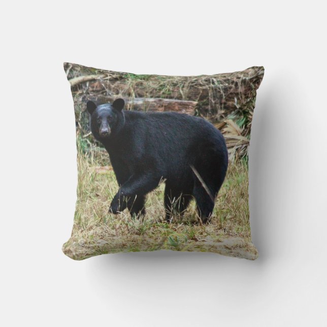 Almofada Florida Black Bear Throw Pillow (Frente)