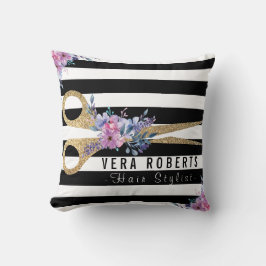 Almofada Flórida de Bela-tesoura-riscada Salão