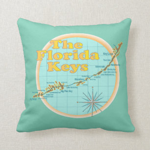 Almofada Florida fecha a ilustração do mapa