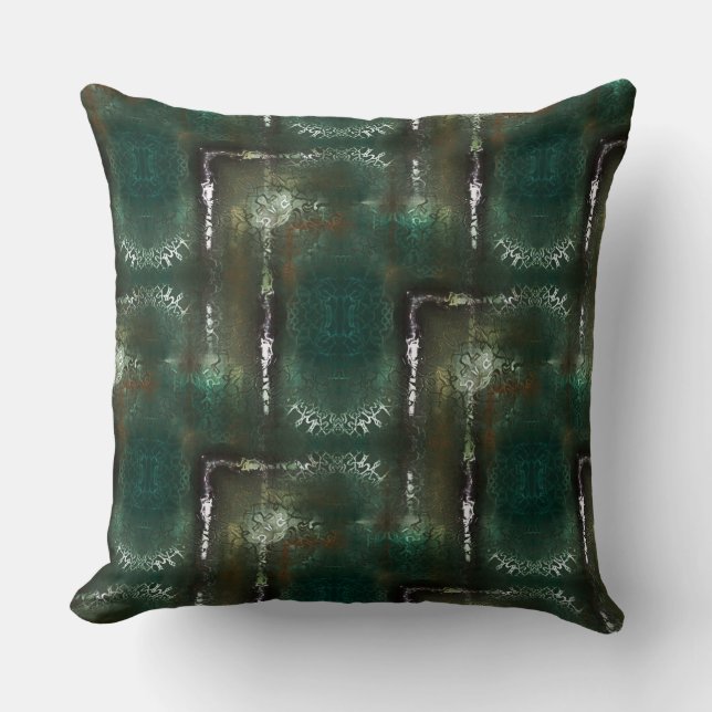 Almofada Florim esverdeado enferrujado marcado por tubos oc (Frente)