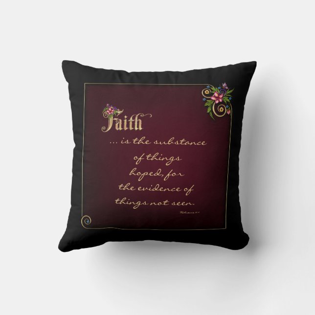 Almofada Flourina Faith Verse - Personalizável (Verso)