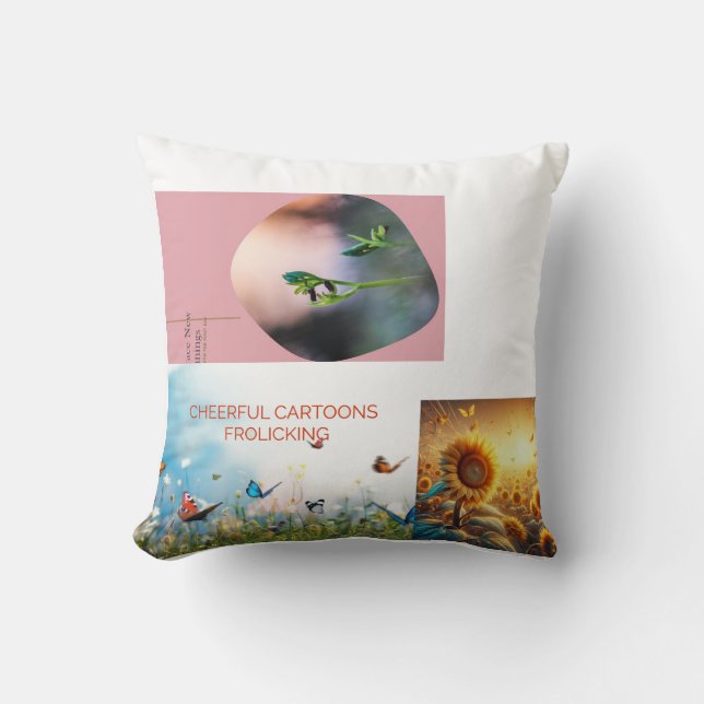 Almofada "Flourish & Comfort: O Cobrir mais avançado do Tra (Frente)