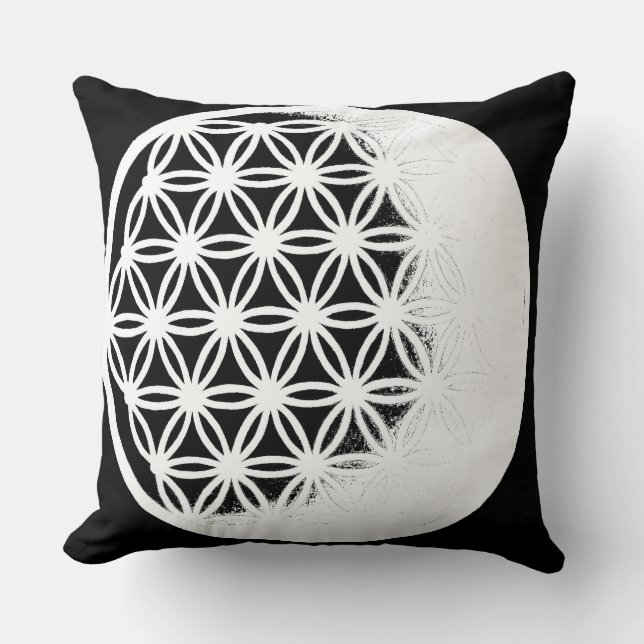 Almofada Flower of Life – Premium Geometric Pillow (Frente)
