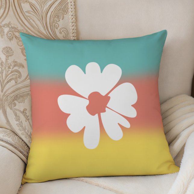 Almofada Flower Power Vibrant Dorm Room Decor, (Criador carregado)