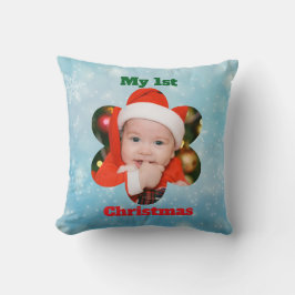 Almofada Flower Shape My 1st Christmas Photo