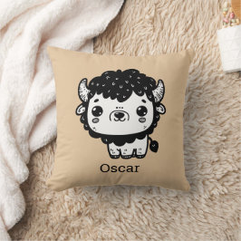 Almofada Fluffy Bison Baby - Kawaii Fazenda Arte Animal
