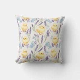 Almofada Fluffy Pintinhos e Lavanda por Natasha Us