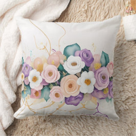 ALMOFADA FLUXAS DE COR DE ÁGUA DE LARANJA BRANCA DE PASEL P