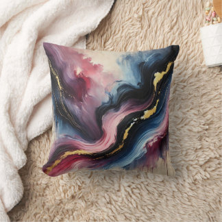 Almofada Fluxo Etéreo – Arte Abstrata Elegante
