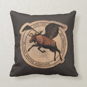 Almofada Flying Moose Aviation Patch