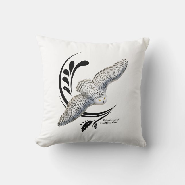Almofada Flying Snowy Owl (Frente)